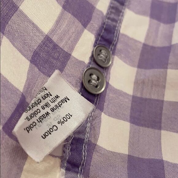 ✨J Crew Factory Gingham classic button-down shirt - Picture 5 of 6